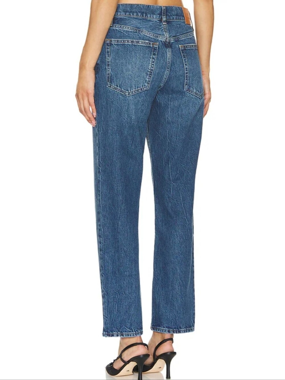 Anine Bing Women's Benson Jeans Marine Blue Straight Leg Size 26 - Picture 5 of 16